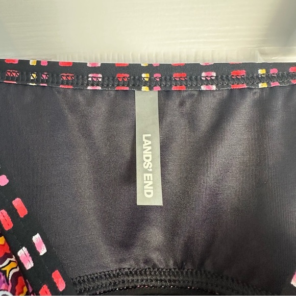 Lands' End Women's Tummy Control Keyhole High Neck One Piece Swimsuit EUC - Picture 4 of 5